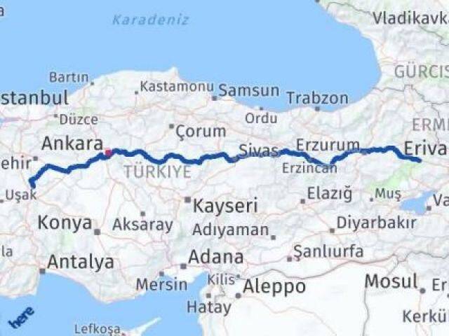 Ağrı İhsaniye Afyonkarahisar Arası Kaç Km - Yol Haritası