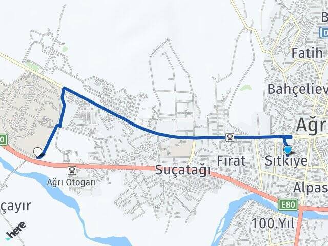 Sıtkıye Ağrı İbrahim Çeçen Üniversitesi Arası Kaç Km - Yol Tarifi