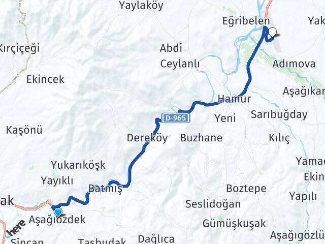 Aşağıözdek Ağrı Havalimanı Arası Kaç Km - Yol Tarifi