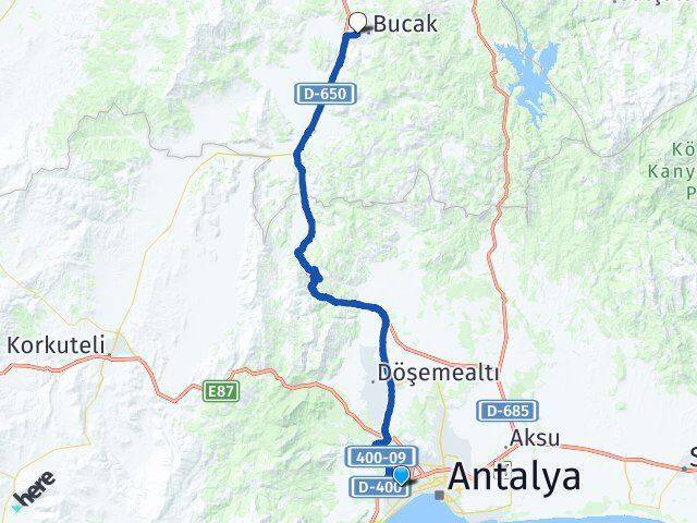 Akdeniz Üniversitesi Mehmet Akif Arası Kaç Km - Yol Tarifi