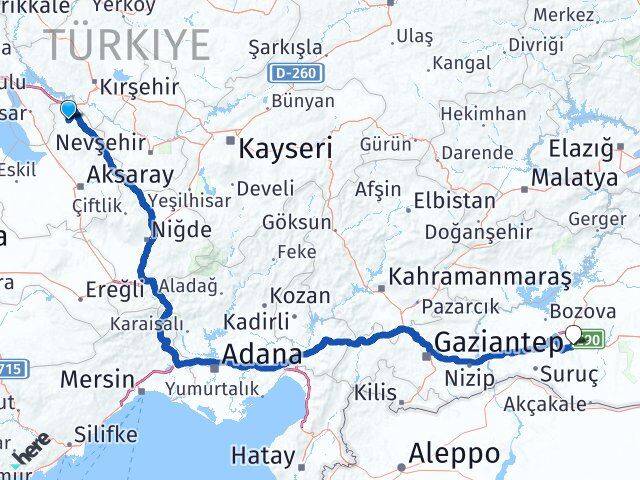 Aksaray Ağaçören Şanlıurfa Arası Kaç Km - Yol Haritası