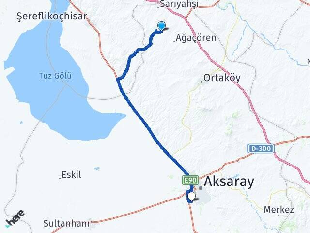 Sarıhasanlı Aksaray Üniversitesi Arası Kaç Km - Yol Tarifi
