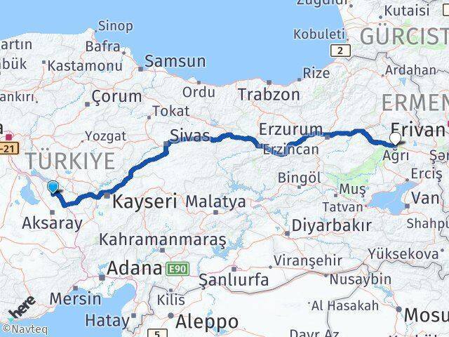 Ortaköy Ağrı Arası Kaç Km - Yol Tarifi