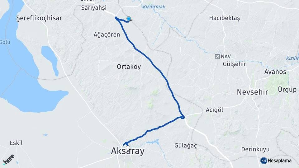 Devedamı Aksaray Arası Kaç Km - Yol Tarifi