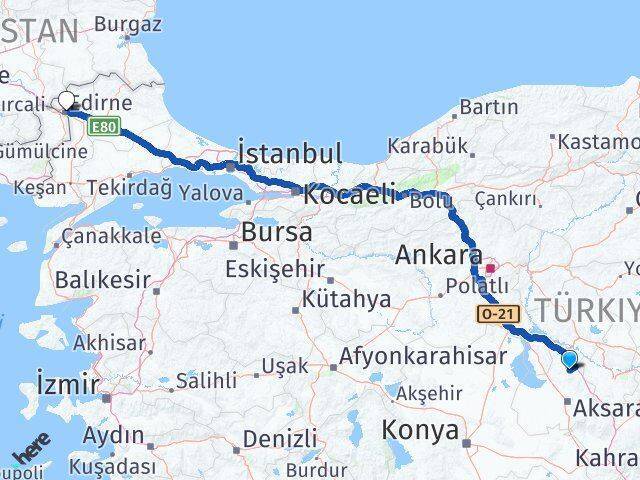 Ortaköy Edirne Arası Kaç Km - Yol Tarifi
