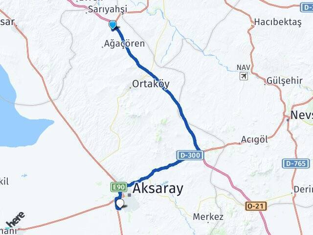 Harmandalı Aksaray Üniversitesi Arası Kaç Km - Yol Tarifi