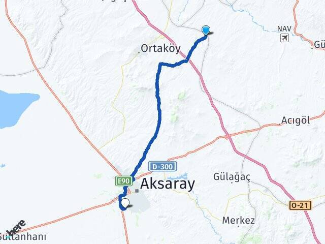 Satansarı Aksaray Üniversitesi Arası Kaç Km - Yol Tarifi