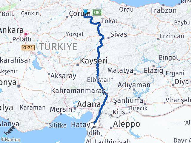 Amasya Antakya Hatay Arası Kaç Km - Yol Haritası