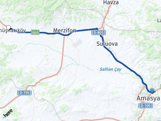 Amasya Otogarı Gümüşhacıköy Arası Kaç Km - Yol Tarifi