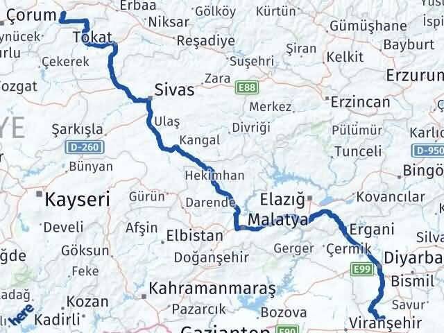 Amasya Derik Mardin Arası Kaç Km - Yol Haritası