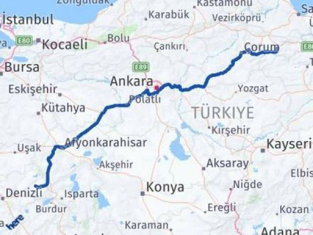 Amasya Evciler Afyonkarahisar Arası Kaç Km - Yol Haritası