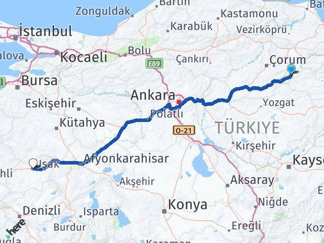 Göynücek Uşak Arası Kaç Km - Yol Tarifi