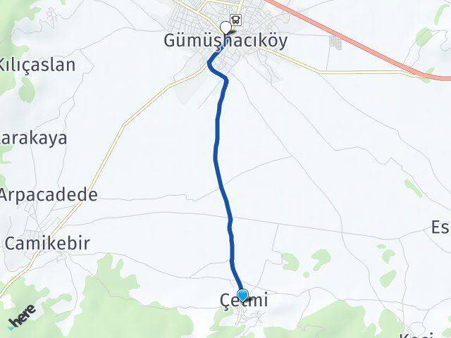Çetmi Gümüşhacıköy Arası Kaç Km - Yol Tarifi