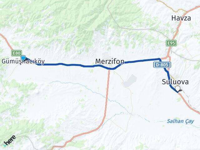 Cumara Suluova Otogarı Arası Kaç Km - Yol Tarifi