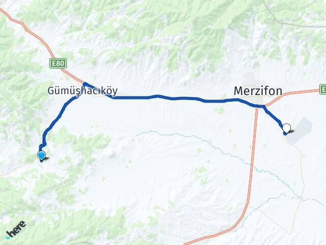 Yeniköy Merzifon Havalimanı Arası Kaç Km - Yol Tarifi