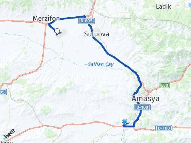 Kayabaşı Merzifon Havalimanı Arası Kaç Km - Yol Tarifi
