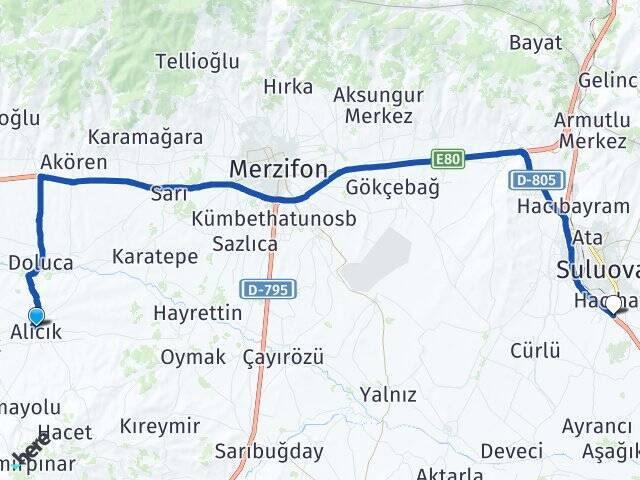 Alıcık Suluova Otogarı Arası Kaç Km - Yol Tarifi