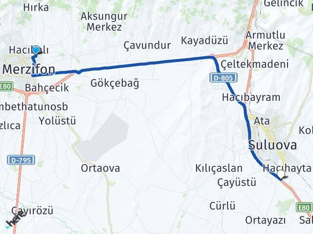 Nusratiye Suluova Otogarı Arası Kaç Km - Yol Tarifi