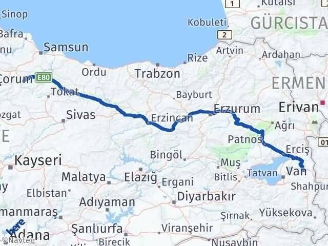Amasya Özalp Arası Kaç Km - Yol Tarifi