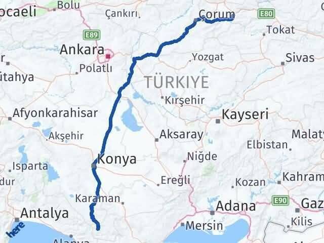 Amasya Sarıveliler Arası Kaç Km - Yol Tarifi