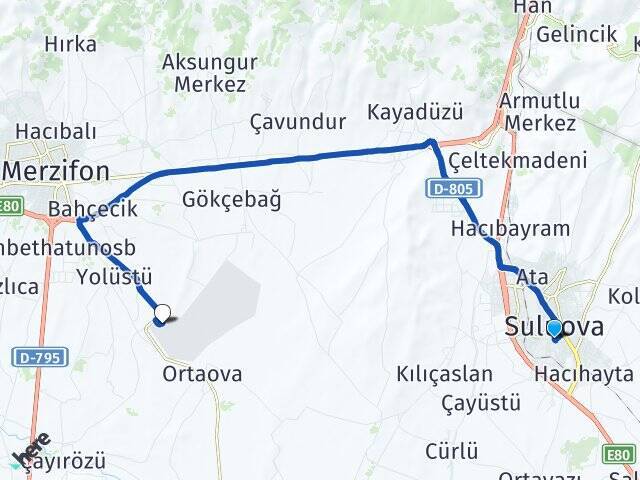 Maarif Merzifon Havalimanı Arası Kaç Km - Yol Tarifi