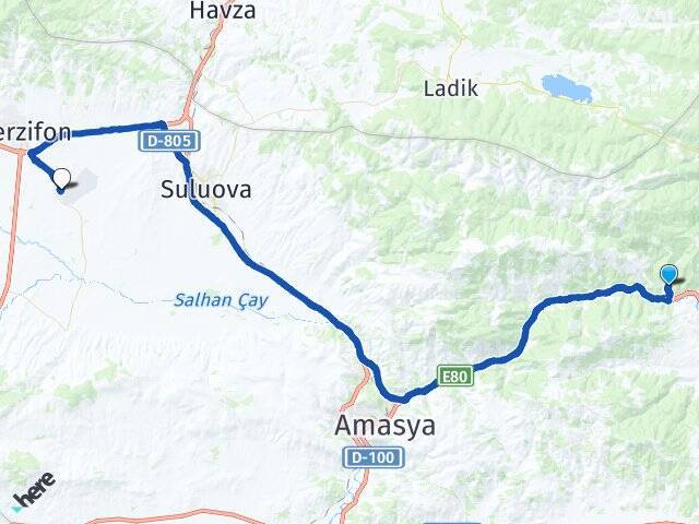 Durucasu Merzifon Havalimanı Arası Kaç Km - Yol Tarifi