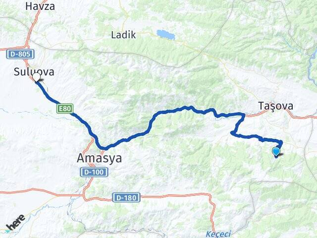 Hüsnüoğlu Suluova Otogarı Arası Kaç Km - Yol Tarifi
