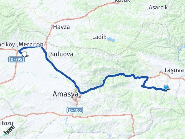 Kumluca Merzifon Havalimanı Arası Kaç Km - Yol Tarifi