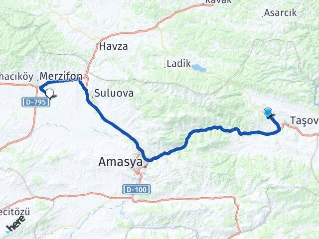 Mercimekköy Merzifon Havalimanı Arası Kaç Km - Yol Tarifi