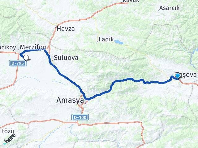 Sanayii Merzifon Havalimanı Arası Kaç Km - Yol Tarifi