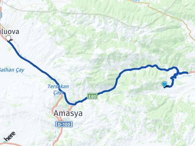 Yukarıbaraklı Suluova Otogarı Arası Kaç Km - Yol Tarifi