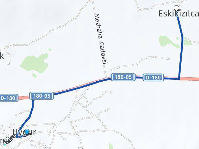 Uygur Eskikızılca Arası Kaç Km - Yol Tarifi