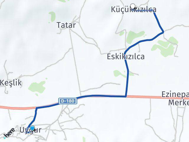 Uygur Küçükkızılca Arası Kaç Km - Yol Tarifi