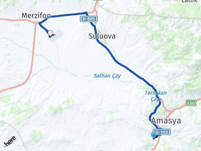 Yazı Bağları Merzifon Havalimanı Arası Kaç Km - Yol Tarifi
