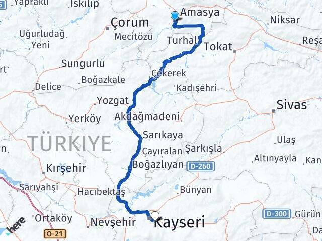 Yazı Bağları Talas Arası Kaç Km - Yol Tarifi