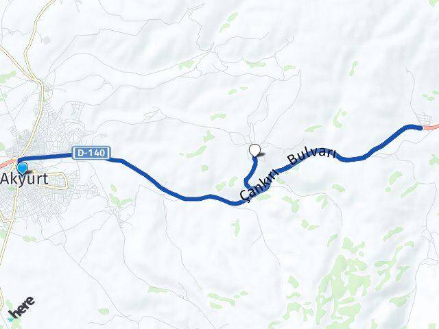 Ankara Akyurt Çam Akyurt Arası Kaç Km - Yol Haritası