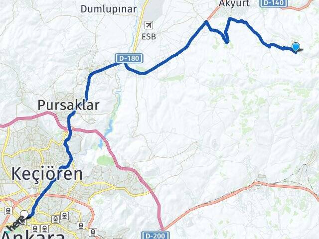 Samut Ankara Tren Garı Arası Kaç Km - Yol Tarifi