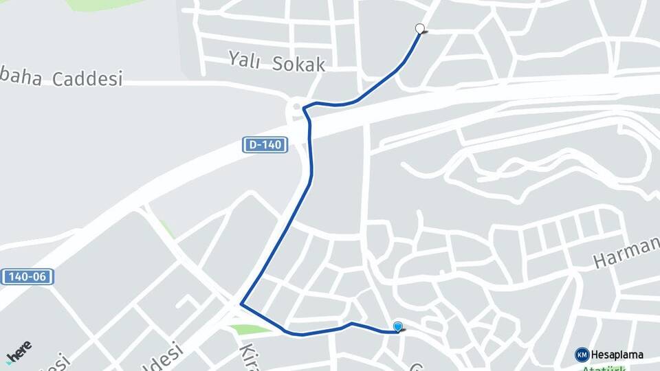 Ankara Akyurt Yeşiltepe Akyurt Arası Kaç Km - Yol Haritası