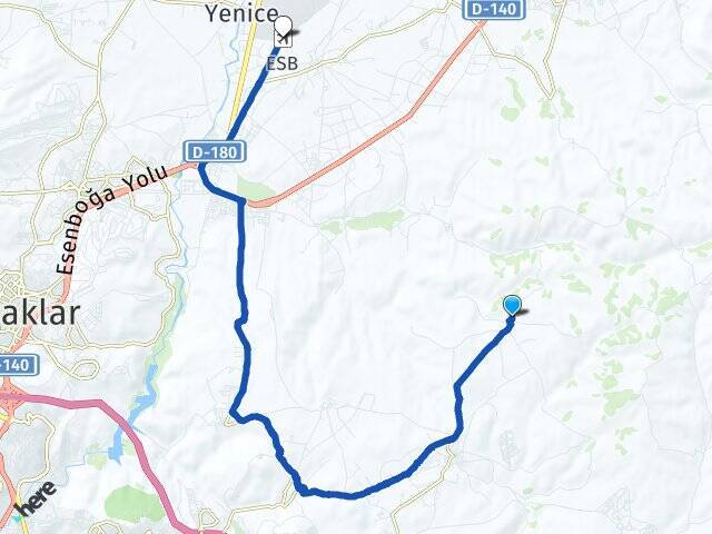 Aydıncık Esenboğa Havalimanı Arası Kaç Km - Yol Tarifi