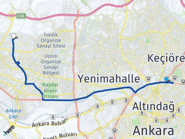 Aydınlıkevler Turgut Özal Arası Kaç Km - Yol Tarifi