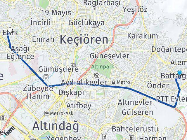 Battalgazi Etlik Arası Kaç Km - Yol Tarifi
