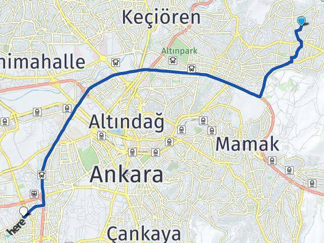 Feridun Çelik Çukurambar Arası Kaç Km - Yol Tarifi
