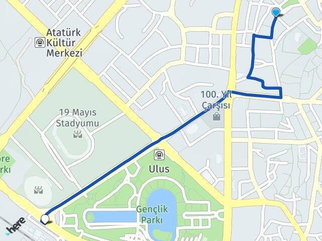 Hacı Bayram Ankara Tren Garı Arası Kaç Km - Yol Tarifi