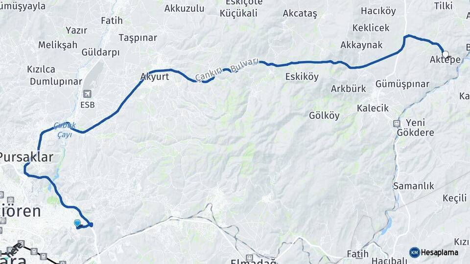 Karapürçek Aktepe Arası Kaç Km - Yol Tarifi