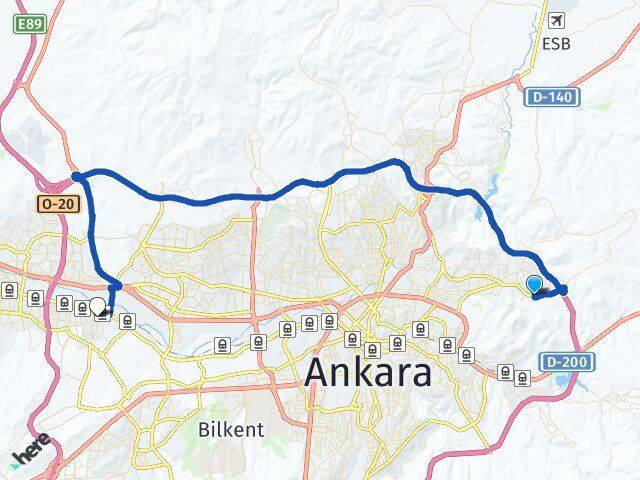 Karapürçek Etimesgut Arası Kaç Km - Yol Tarifi