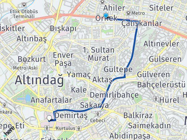 Örnek Hacettepe Arası Kaç Km - Yol Tarifi