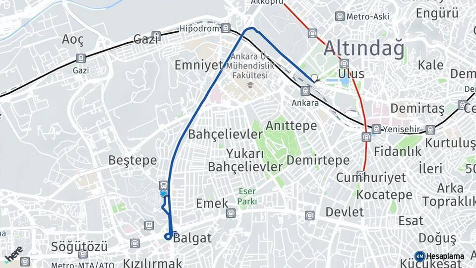 Ankara AŞTİ Otogarı Ankara Tren Garı Arası Kaç Km - Yol Tarifi