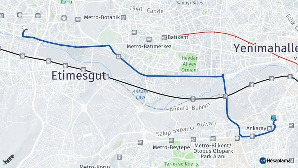 Ankara AŞTİ Otogarı Eryaman Arası Kaç Km - Yol Tarifi