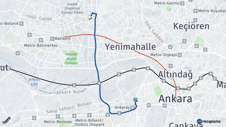 Ankara AŞTİ Otogarı Serhat Arası Kaç Km - Yol Tarifi