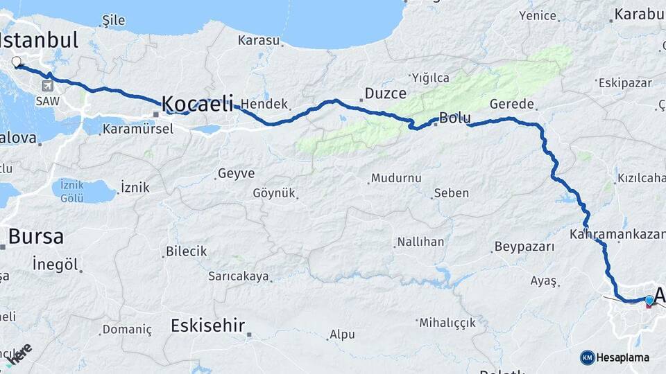 Ankara Ataşehir Arası Kaç Km - Yol Tarifi